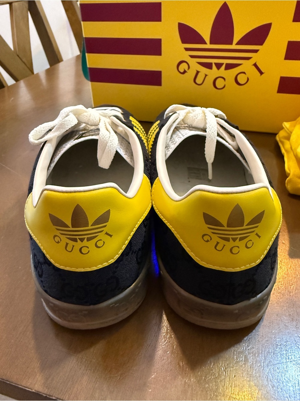 Gucci x Adidas Men’s G M Gazelle Sneakers - Picture 4 of 7